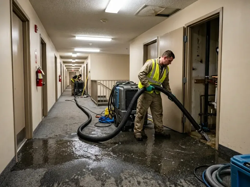 multi-unit-apartment-hallway-f-005 — frequently asked questions, Emergency Burst Pipe Water Extraction & Removal in Port Was…